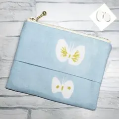 ミナペルホネン　✲︎ポケットティッシュポーチ✲︎hanahane lightbl