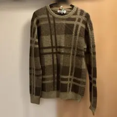 B:MING LIFE STORE チェック柄ニットセーター L