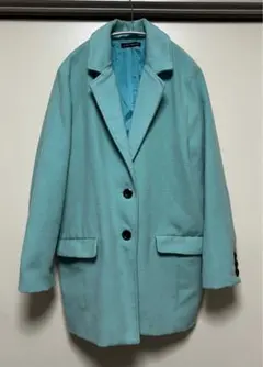 チェスターコート ターコイズ エメラルドグリーン