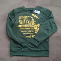 薄手裏起毛プリントトレーナー　M