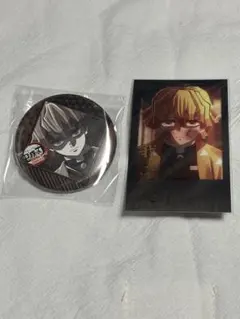 鬼滅の刃　ダイニング　お楽しみくじ　チェキ　善逸　缶バッジ