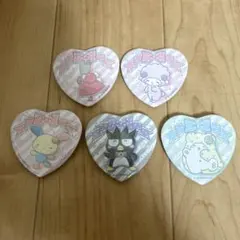 サンリオ　ハート型缶バッジ　5品セット
