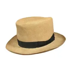 ヴィンテージ パナマハット 59 ストローハット レザー内張り クラシック