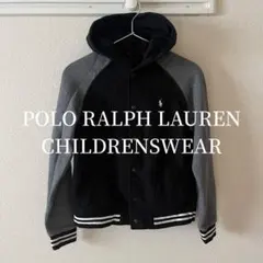 POLO RALPH LAUREN フリースパーカー ブラック グレー