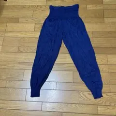 COLOMBOネイビー ルーズフィットパンツ ハイウエスト ウエストゴム