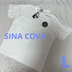 【新品】シナコバ　SINA COVA、半袖Tシャツ、サイズL、白②、バックロゴ