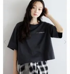 ボンジュールサガン　 【汗染み防止】AUREATE ワンポイントTシャツ　グレーのサムネイル