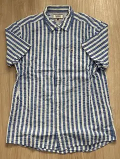 TOMMY JEANS メンズ 半袖シャツ ストライプ Mのサムネイル