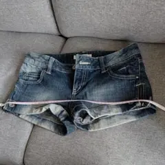ダークブルーデニムショートパンツ