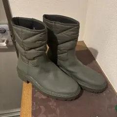 オリーブグリーン キルティング ショートブーツのサムネイル