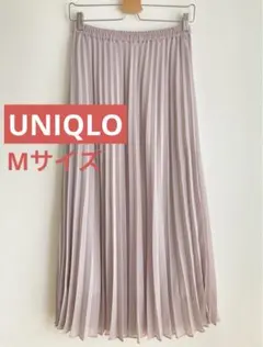美品【UNIQLO 】シフォンプリーツスカート★Mサイズ★グレージュ