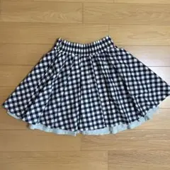 スカート　リバーシブル　2way ギンガムチェック　グリーン