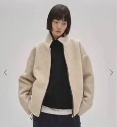 トゥデイフル　ウールボアジップジャケット