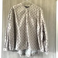 OMNES♡ドット柄ふんわり袖ボタンシャツのサムネイル