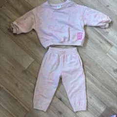 ZARA セットアップ　花柄　ピンク