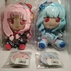 AHS 新品未開封 琴葉茜・琴葉葵 おすわりぬいぐるみ 缶バッジ付き