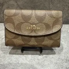 COACH キーケース オリジナルキャンバス柄 シグネチャー 赤 コーチ