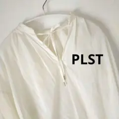 plstプラステ金ボタンスキッパーゆったりシアーブラウスのサムネイル
