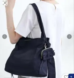 grove リボンチャームサイドノットショルダー ネイビー