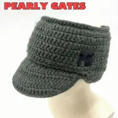【PEARLY GATES】パーリーゲイツ ゴルフ ニットサンバイザー 刺繍ロゴ