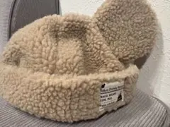 ミッキーマウス耳付きボア帽子 58cm
