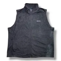 F1168　【即購入OK】Columbia　フリースベスト　2XL　ダークグレー