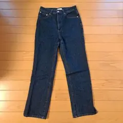 LOWRYS FARM ストレートデニムパンツ スリット入り