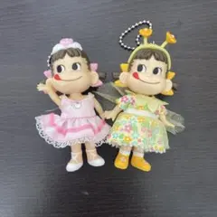 不二家 ペコちゃん マスコット キーホルダー 2種セット