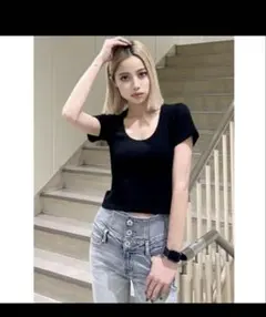 GYDA レオパードバックリボントップス