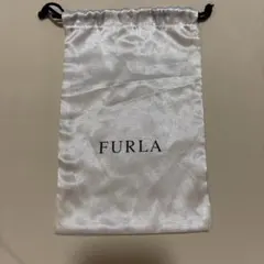 FURLA サテン収納袋 ホワイト