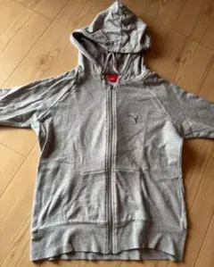 プーマ　PUMA　レディース　パーカー　ジップアップパーカー　グレー　L　M