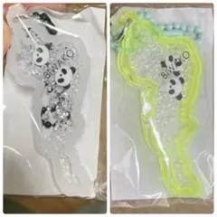 びわこキーホルダー2個セット 琵琶湖キーホルダー 激レアパンダ 白