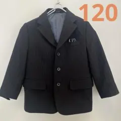 黒 ストライプ スーツジャケット　120A