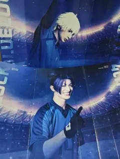 ブルステ　舞台ブルーロック　凪誠士郎　御影玲王　入場特典応援ボードハリセン