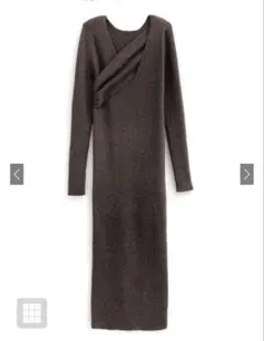 カシュクールタイトニットワンピース[ru1136]