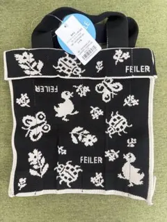 FEILER × KNT365 ハイジ ニット ミニバッグ コニッティーブラック