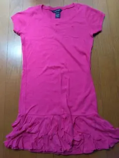 Ralph Lauren ピンク フリルワンピース M(8/10)