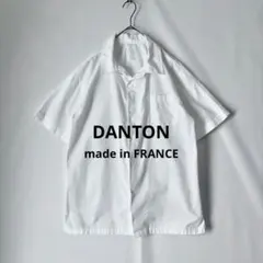 希少【夏物】フランス製 DANTON ダントン ホワイト 半袖シャツ 40のサムネイル