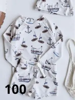 【新品】3点セット　水着　ラッシュガード　100