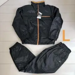 ウインドブレーカー 上下 メンズ ブラック L 保温 アルミコーティング 防寒