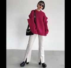 【PAGEBOY ページボーイ】ジーンズ デニム パンツ スリット フレアデニムのサムネイル