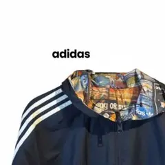 adidas アディダス 総柄 ジャケットパーカー　上着 リバーシブル