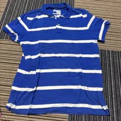 OLD NAVY ストライプ ポロシャツ 青