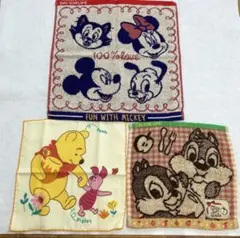 《新品》第一生命 ミッキー チップとデール プーさんタオル 3枚 まとめ売り