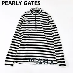 947 パーリーゲイツ 長袖 モックネック ハーフジップ ボーダー メンズ