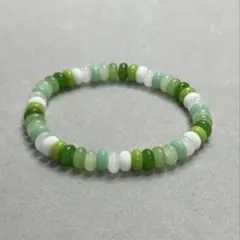 ビーズ　ブレスレット　ハンドメイド　緑　298