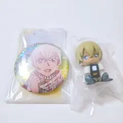 * 名探偵コナン　安室透 2点　彩光キラキラ缶バッジ　ちぢませ隊 *