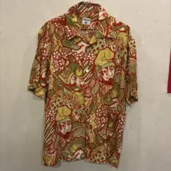 新品　アロハ　ねぶた和柄　赤　L（アメリカンサイズ）made in Hawaii