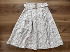 【値下げOK】【美品】dazzlinダズリン 花柄 Aライン スカート ネイビー