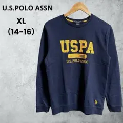 美品◎U.S.POLO ASSN USPAロゴ トレーナー ネイビー XLのサムネイル